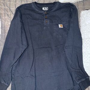 Carhartt Men's Dark Gray Long Sleeve Henley